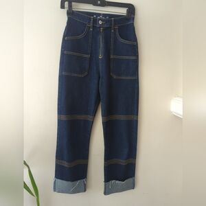 NWOT Hollister vintage stretch women jeans high-rise crop boyfriend!